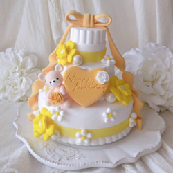 クレイケーキ バースデー バルーンプレゼント スターブルー 雑貨