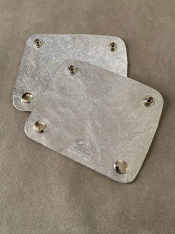 レディース　ハンドバッグ　レザーハンドルカバーItalian天然シボ箔 leather 2枚目の画像