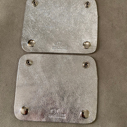 レディース　ハンドバッグ　レザーハンドルカバーItalian天然シボ箔 leather 4枚目の画像