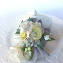優しい色のお花たち  （コサージュ、入学、卒業、結婚式、バックチャーム） 2枚目の画像