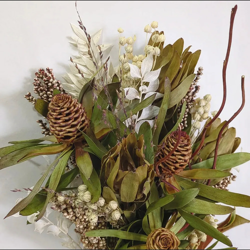 sale❗️＊アナベルとリューカデンドロンのスワッグ＊2個set ドライ