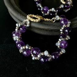 [二月生日石] 平靜心靈的紫水晶手鍊 第2張的照片