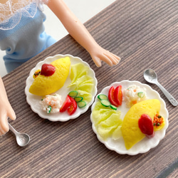 食べかけオムライスプレート＊ミニチュア 5枚目の画像