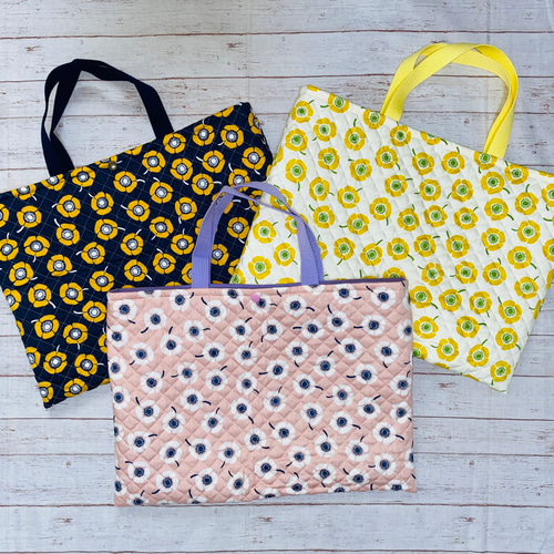 大きめでおとなかわいい花柄のレッスンバッグ レッスンバッグ SUZU  