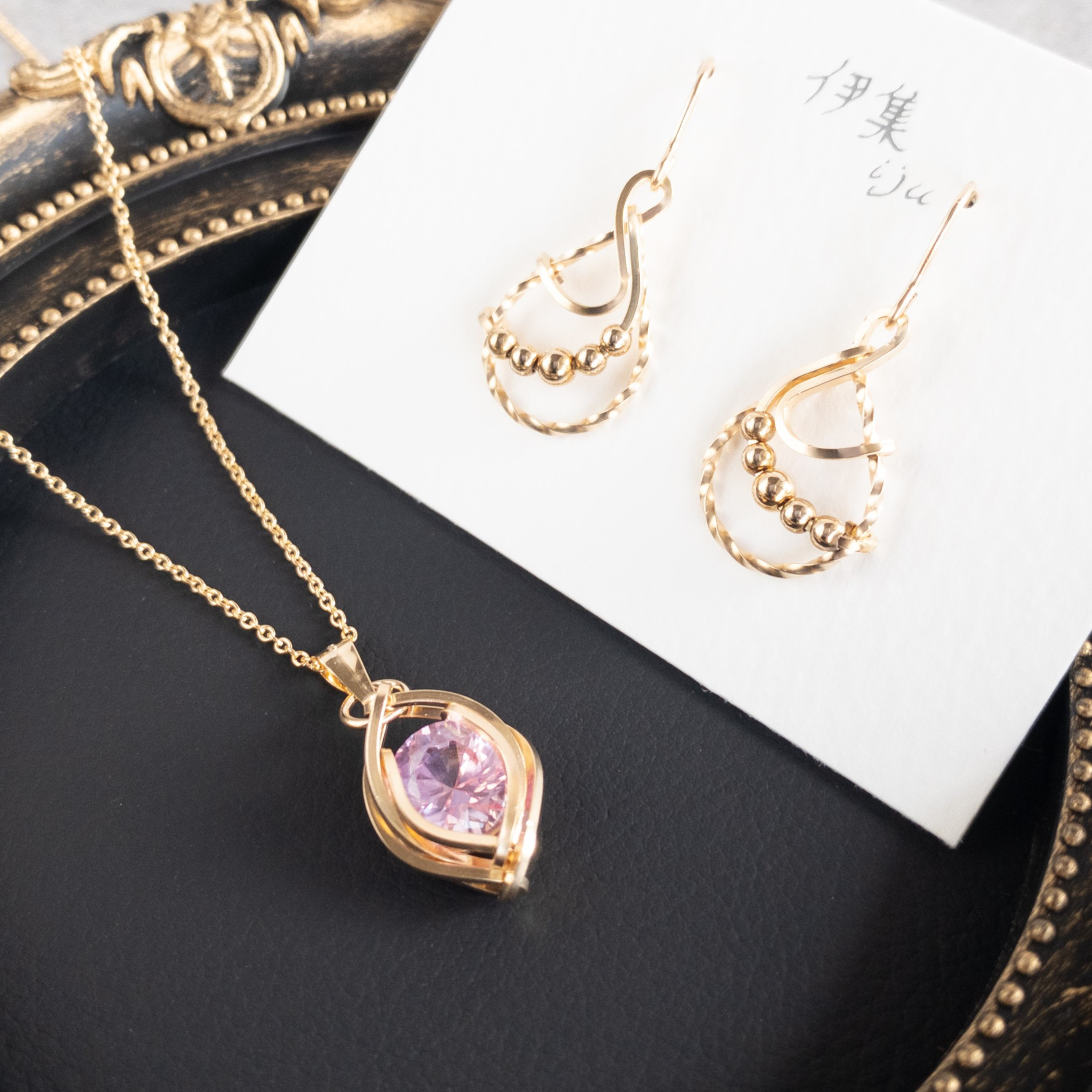 リトルプリンセス 14kgf ピアス & ペンダント セット