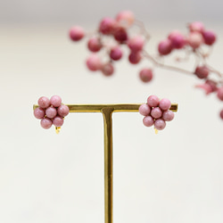 【ピアス】大人の春 くすみピンク・ストロベリー クリーム 4枚目の画像