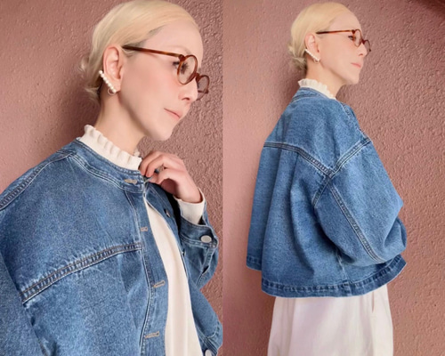 【新品未使用】作家 RATAさんのデニムジャケット インディゴcreema 5e42c6f2aa65d42137bfd439da1022