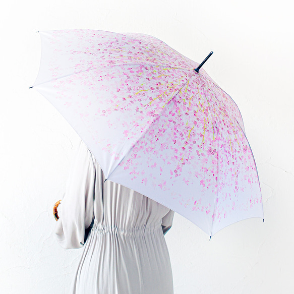 【盛開的傘】垂枝櫻花 櫻花粉色 【花雪原創】防水 第1張的照片