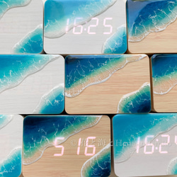 海色デジタル時計 ✳︎海レジンアート オーシャンアート 2枚目の画像