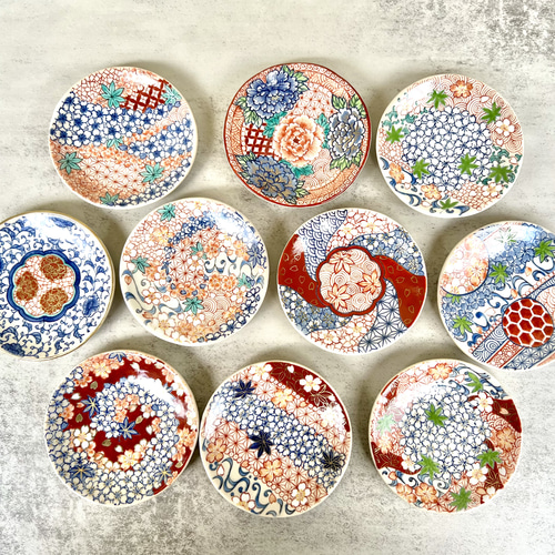 清水焼 手描き豆皿 A 9cm 小皿 見谷若葉 通販 17265127｜Creema