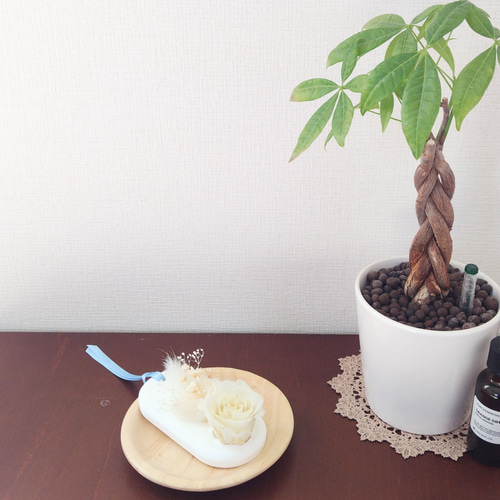 花咲くアロマストーン ～ドライフラワー・プリザーブドフラワーを使っ