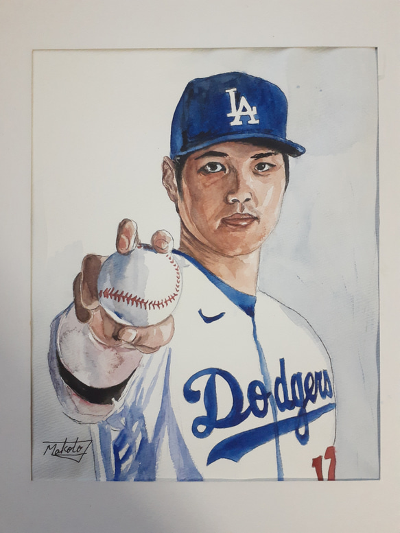 【メーカー公式ショップ】 大谷翔平 頑張れ！ 水彩画 絵画 17265440｜Creema 通販 makochin 工芸品