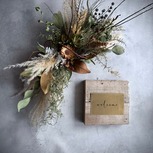 ボタニカルグリーンスワッグ 壁掛けスワッグ 開店祝い 新居祝い 出産