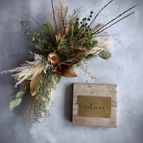 ボタニカルグリーンスワッグ 壁掛けスワッグ 開店祝い 新居祝い 出産