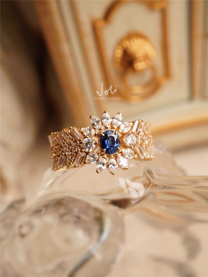 【happy3339】天然サファイア ダイヤ　リング 【happy3339】天然サファイア ダイヤ　リング