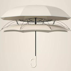 傘 逆さに開く 逆さ傘 【ジャンプタイプ】 大きめ ベージュ 傘 日傘 雨傘 晴雨兼用 おしゃれ UVカット 10枚目の画像