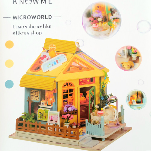 割引致しました》『レモンカラーのカフェ』ミニチュアドールハウスの