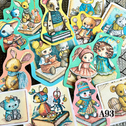 送料無料【A14 コラージュ素材】紙モノ 本 メモ ジャーナル レトロ