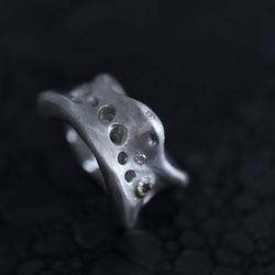 [-minamo- 水面] 戒指 SV925 K18YG 鑽石倫敦藍托帕石 One of a kind 003 第13張的照片