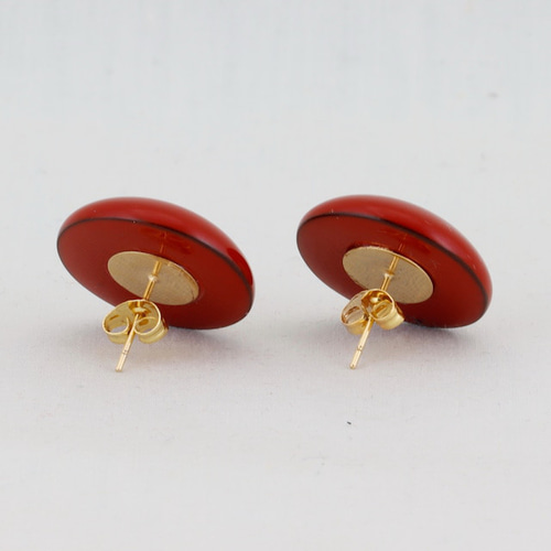 伝統工芸 輪島塗 ピアス「朱塗」 【97】 ピアス（その他） 伝統