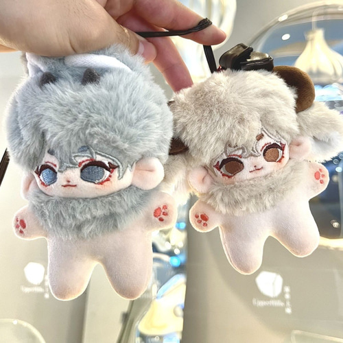 10cm 着せ替えぬいぐるみ 無属性 着せ替え人形 獣耳付け男の子