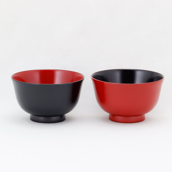 伝統工芸　輪島塗　汁椀「端反形小～黒内朱塗」　【404-2】 輪島塗 伝統を大切に　長く愛される輪島塗を