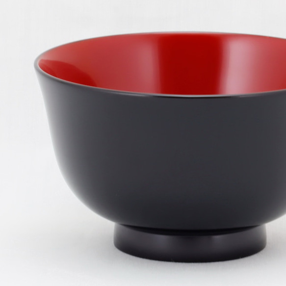 伝統工芸　輪島塗　汁椀「端反形小～黒内朱塗」　【404-2】 輪島塗 伝統を大切に　長く愛される輪島塗を