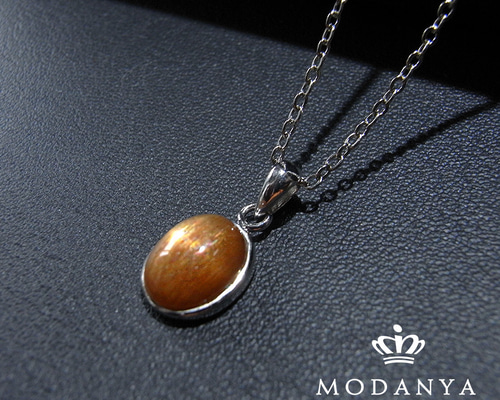 ペンダントトップ サンストーンA ・オーバル型ペンダントトップ366 ネックレス