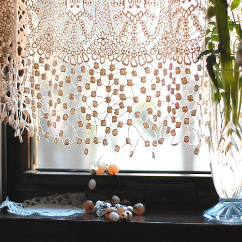 カフェカーテン☆シルクロードに想いを馳せて、窓辺に漂う異国気分