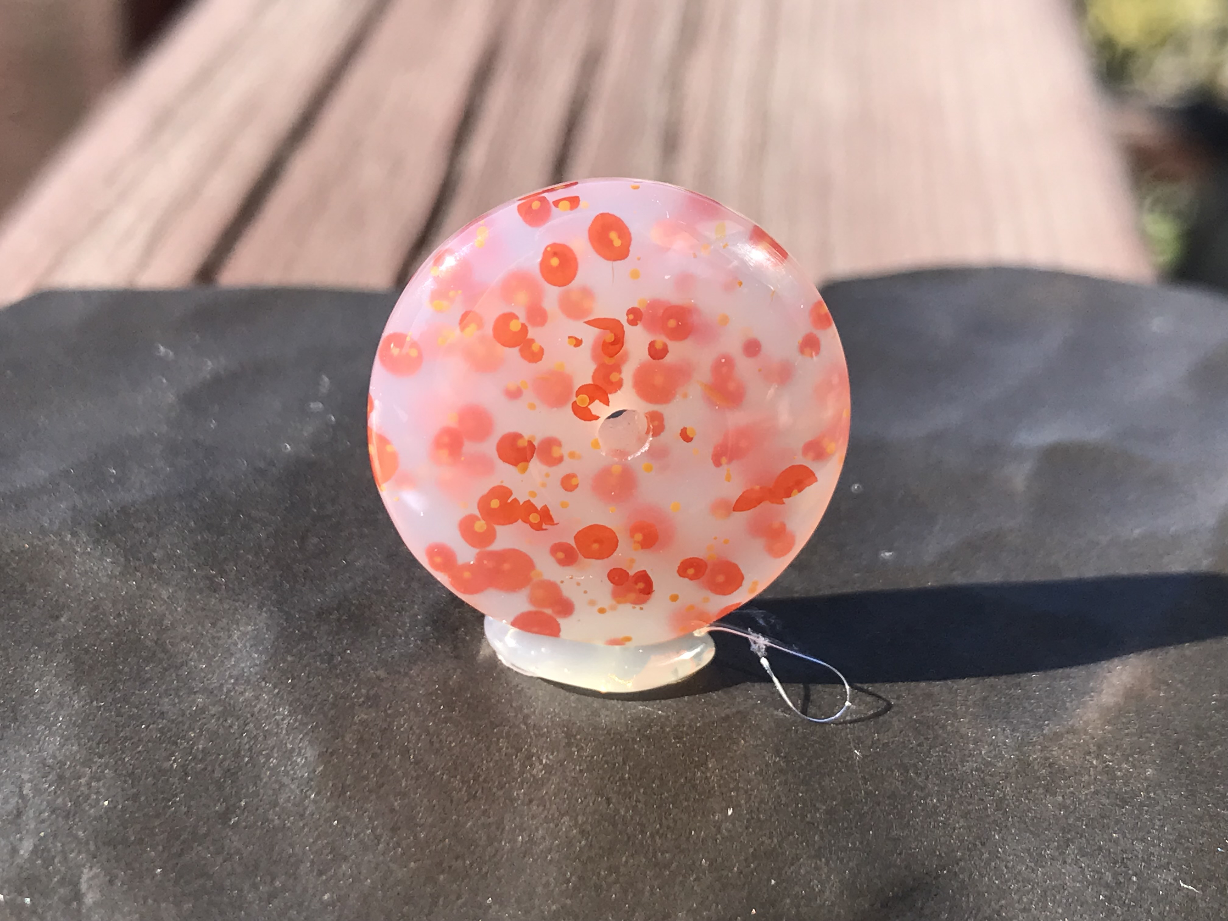 ゴビ石−1205 ゴビ瑪瑙『平安扣』 水玉模様 ペンダントトップ その他