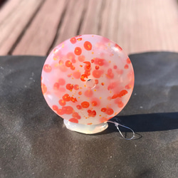 ゴビ石−1205 ゴビ瑪瑙『平安扣』 水玉模様　ペンダントトップ