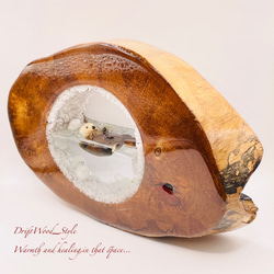一つ限りの流木アート 海に浮かぶラッコ ジオラマ 流木 フィギュア 置物 インテリア レジン テラリウム 生き物 N17 8枚目の画像