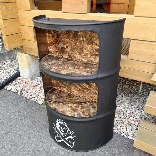 ドラム缶ハーフラック ドラムボトルラック 棚・シェルフ・ラック ドラム缶ハーフラック ドラムボトルラック 棚・シェルフ・ラック