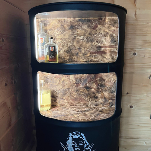 ドラム缶ハーフラック ドラムボトルラック 棚・シェルフ・ラック ドラム缶ハーフラック ドラムボトルラック 棚・シェルフ・ラック