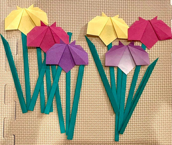 あやめ 端午の節句 折り紙 壁面飾り 介護 施設 菖蒲 壁面 飾り付け