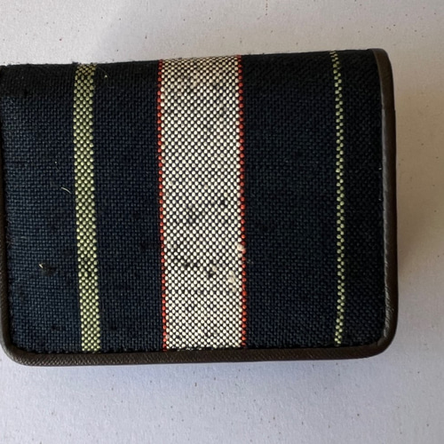 ミニ財布 シルク ざざんざ織 伝統工芸品 静岡 紺 歌舞伎柄 その他ミニ