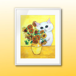 原画 「ある日こねこたちの見た夢は（シャガールへのオマージュ