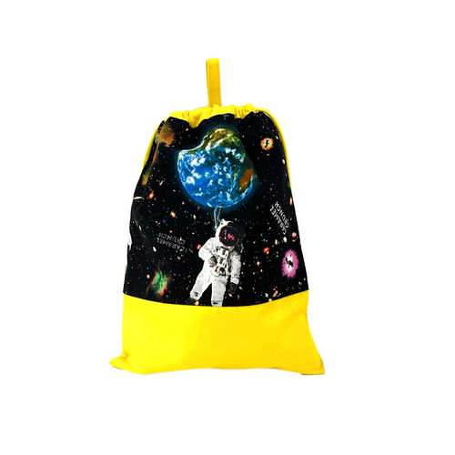 上履き袋の単品販売【カラフル宇宙】上靴袋 スクール 小学校 保育園