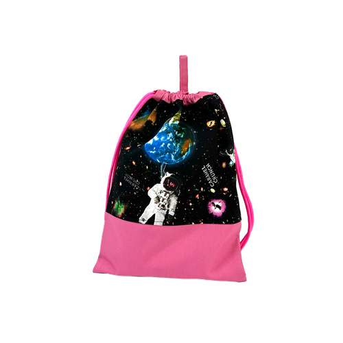 上履き袋の単品販売【カラフル宇宙】上靴袋 スクール 小学校 保育園