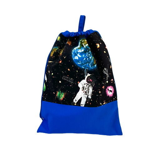 上履き袋の単品販売【カラフル宇宙】上靴袋 スクール 小学校 保育園