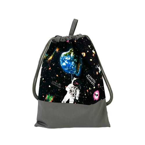 上履き袋の単品販売【カラフル宇宙】上靴袋 スクール 小学校 保育園