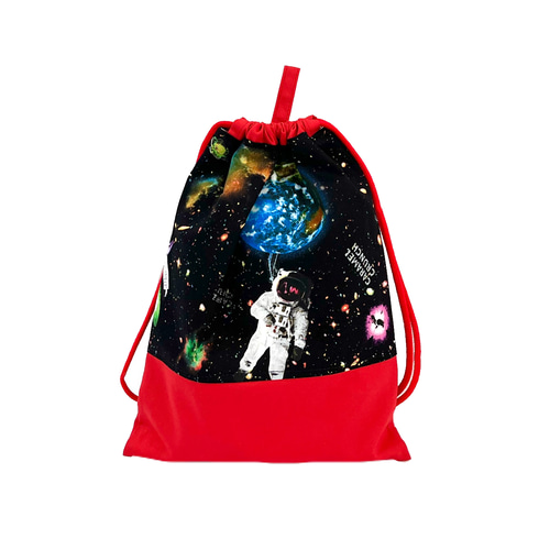 上履き袋の単品販売【カラフル宇宙】上靴袋 スクール 小学校 保育園