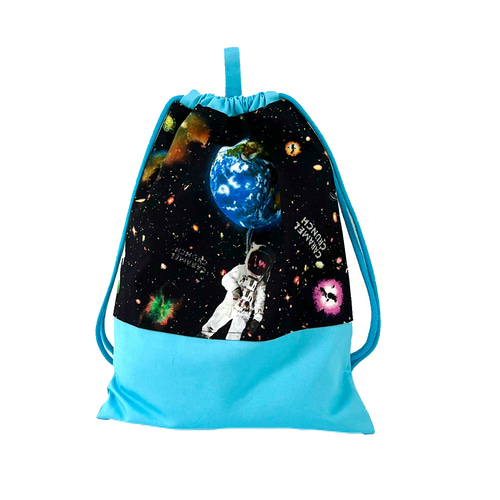 上履き袋の単品販売【カラフル宇宙】上靴袋 スクール 小学校 保育園
