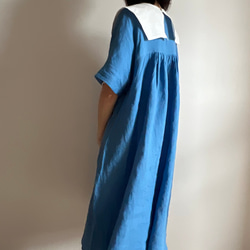 セーラーカラーの付け襟(リネン・ホワイト) 7枚目の画像