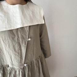 セーラーカラーの付け襟(リネン・ホワイト) 15枚目の画像
