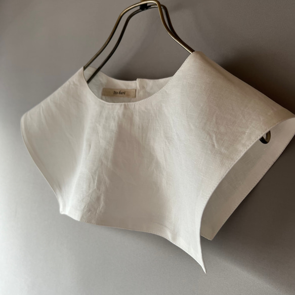 セーラーカラーの付け襟(リネン・ホワイト) 2枚目の画像