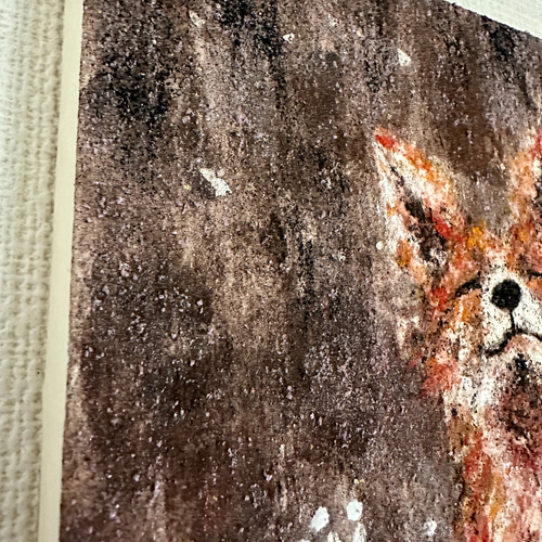 岩绘】冬の狐 日本画 原画 絵画 2900deJ 通販 17267228｜Creema(クリーマ)
