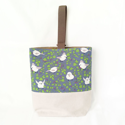 完成品】入園入学 5点セット シマエナガ レッスンバッグ シューズ袋