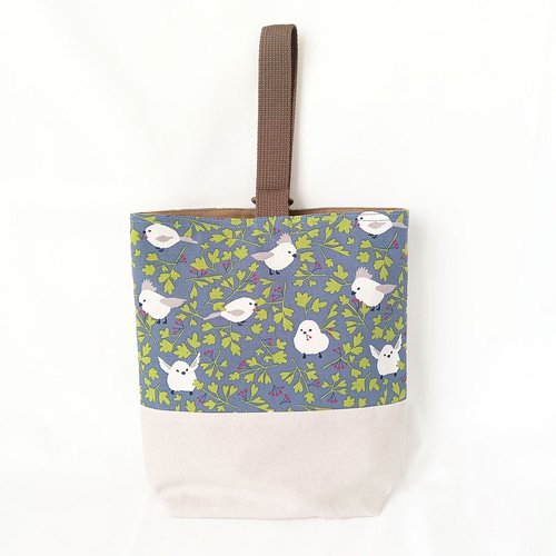 完成品】入園入学 5点セット シマエナガ レッスンバッグ シューズ袋