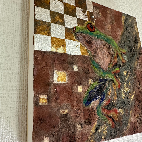 岩绘】カエル 日本画 原画 絵画 2900deJ 通販 17267259｜Creema